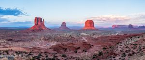 Image is looking out over monument valley in Arizona