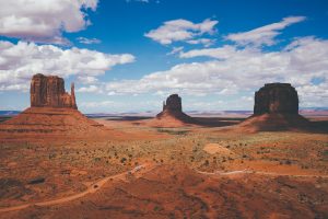 Picture is looking over Monument Valley in Arizona