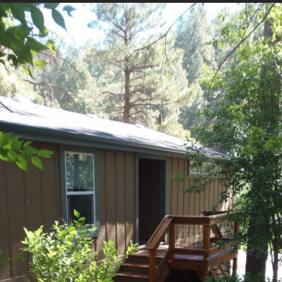 This home is nestled among the ponderosa pines. It is perfect for anyone looking to reconnect with nature from the comfort of their own home.